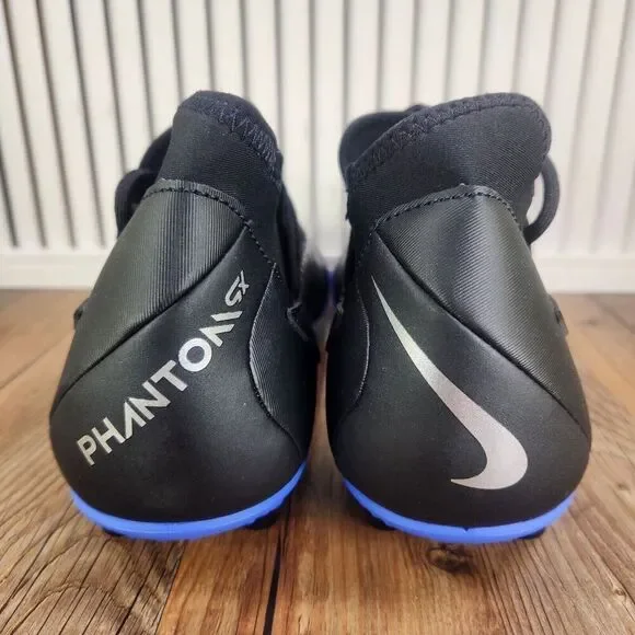 Nike Phantom GX Club DF FG/MG DD9482-040 Men's 12 Black Royal Blue Soccer Cleats